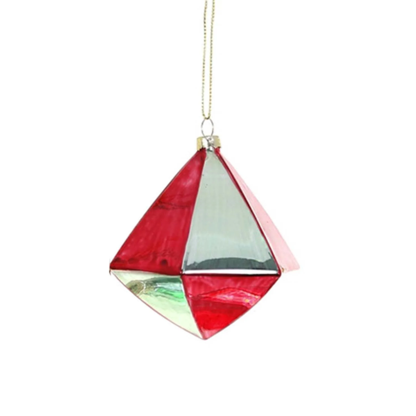 Mercury Glass Carnival Droplet Ornament