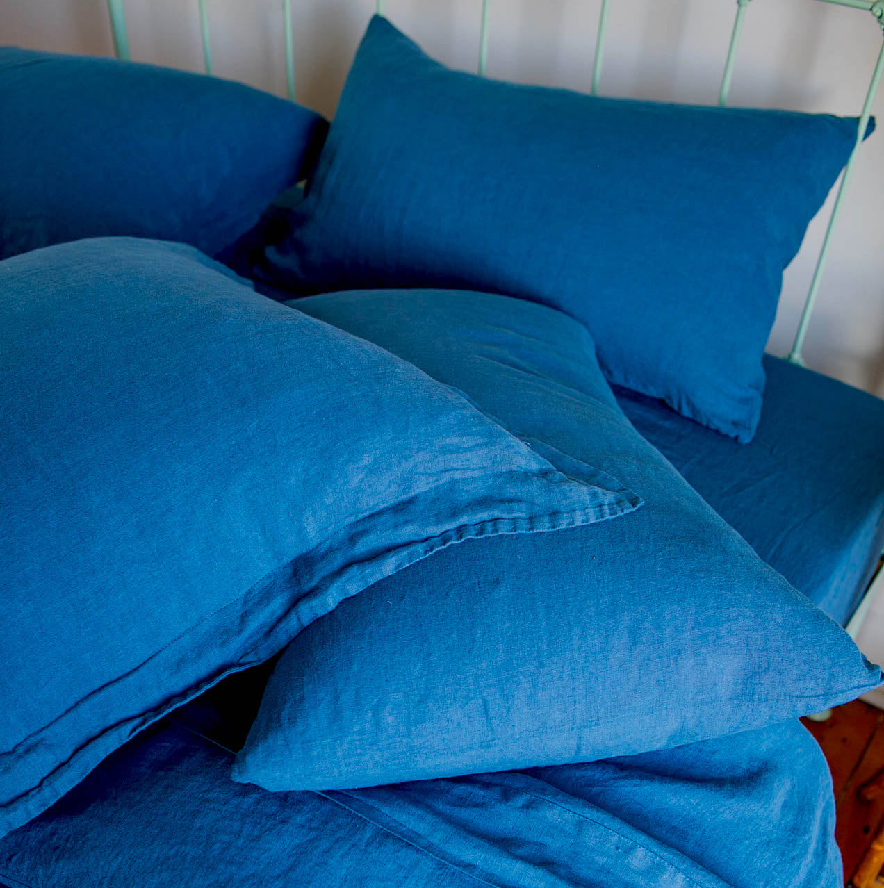 Scout Portuguese Linen European Pillowcase- SCOUT BLUE