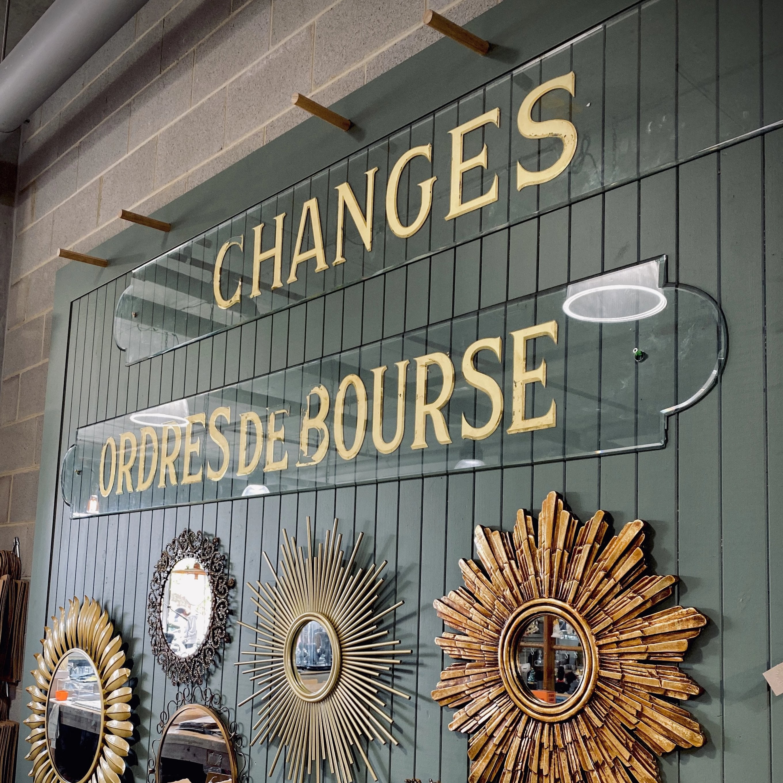 CHANGES - Vintage French Bank Sign