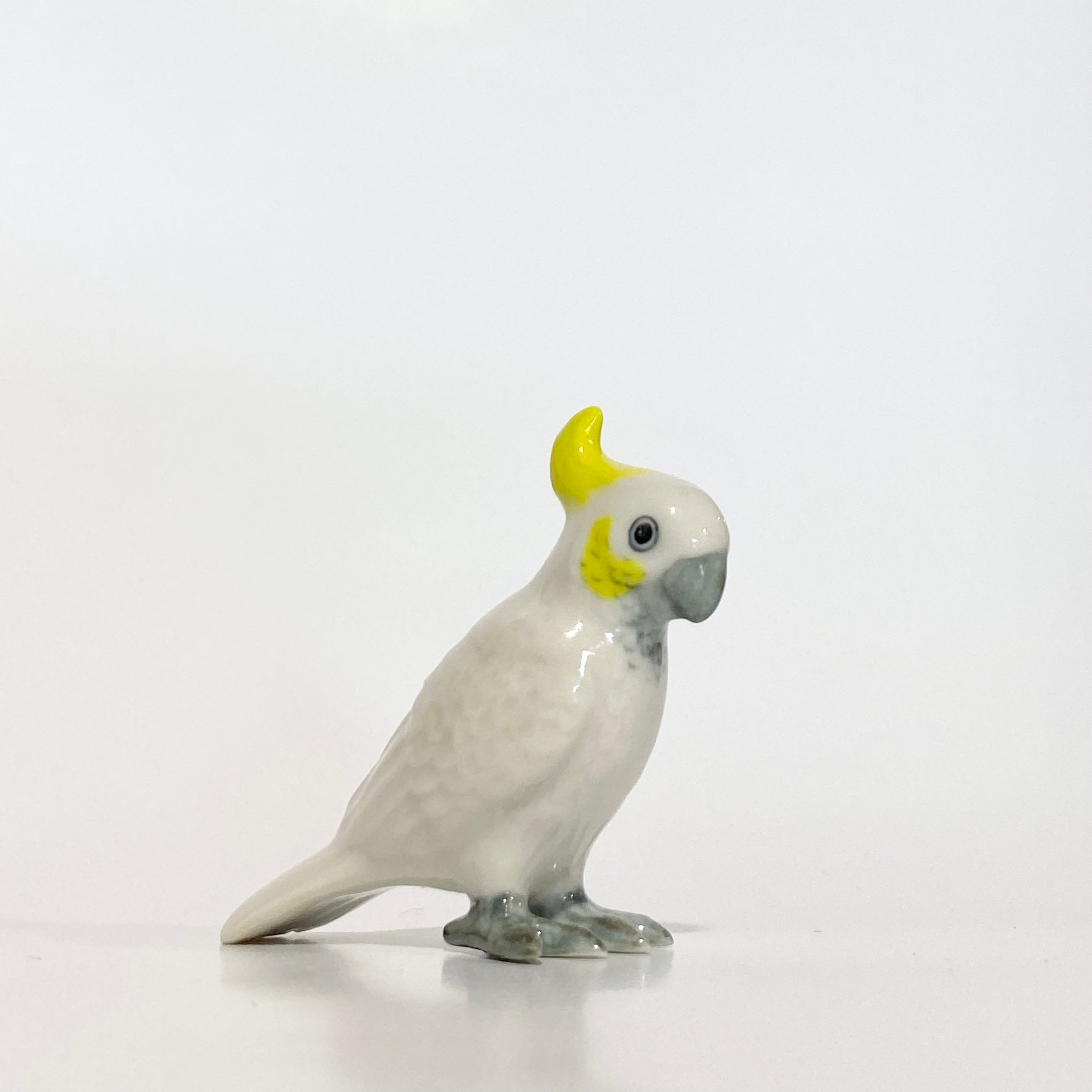 Ceramic Cockatoo Miniature Figurine