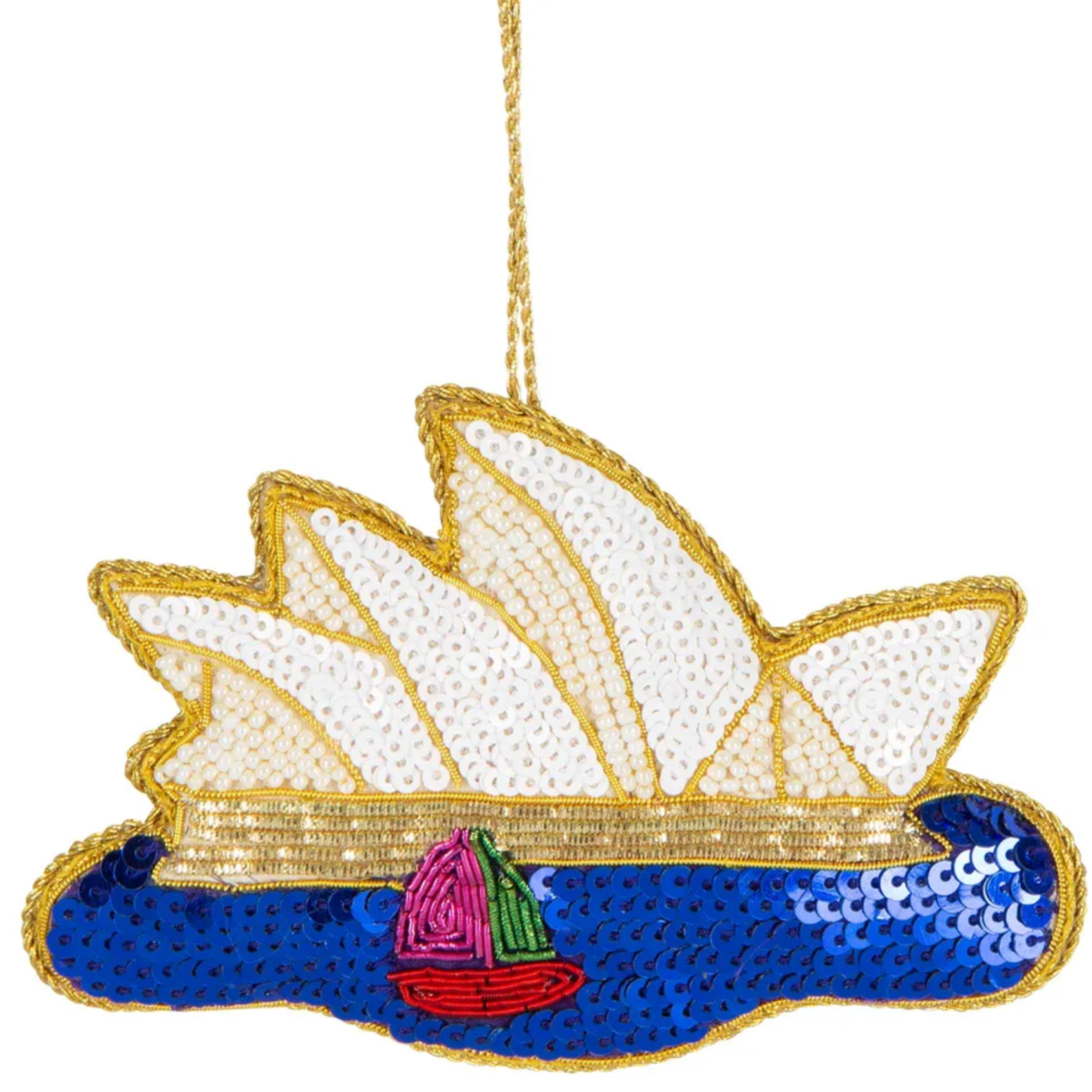 Sydney Opera House Sequined Ornament