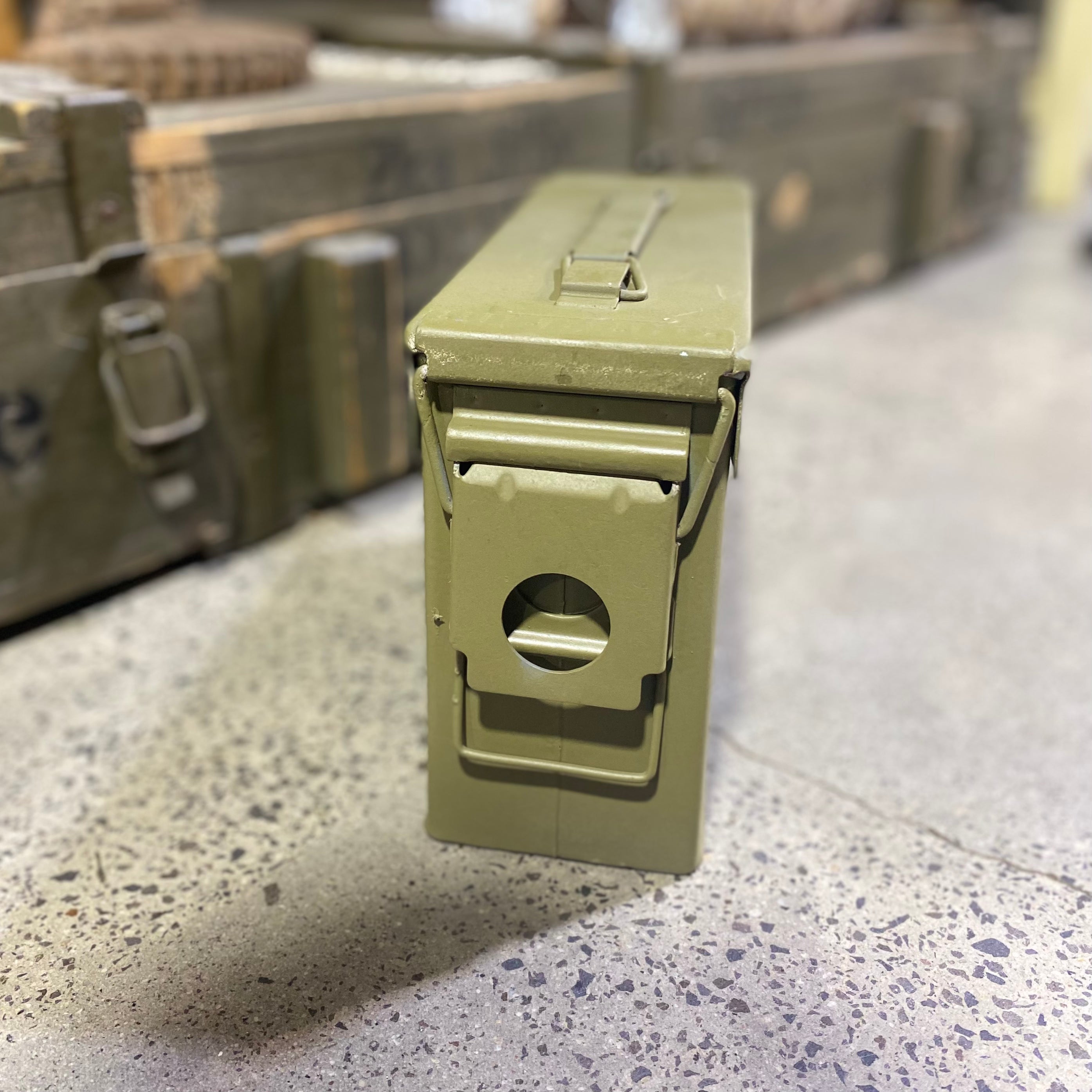 Vintage Army Green Ammunition Box