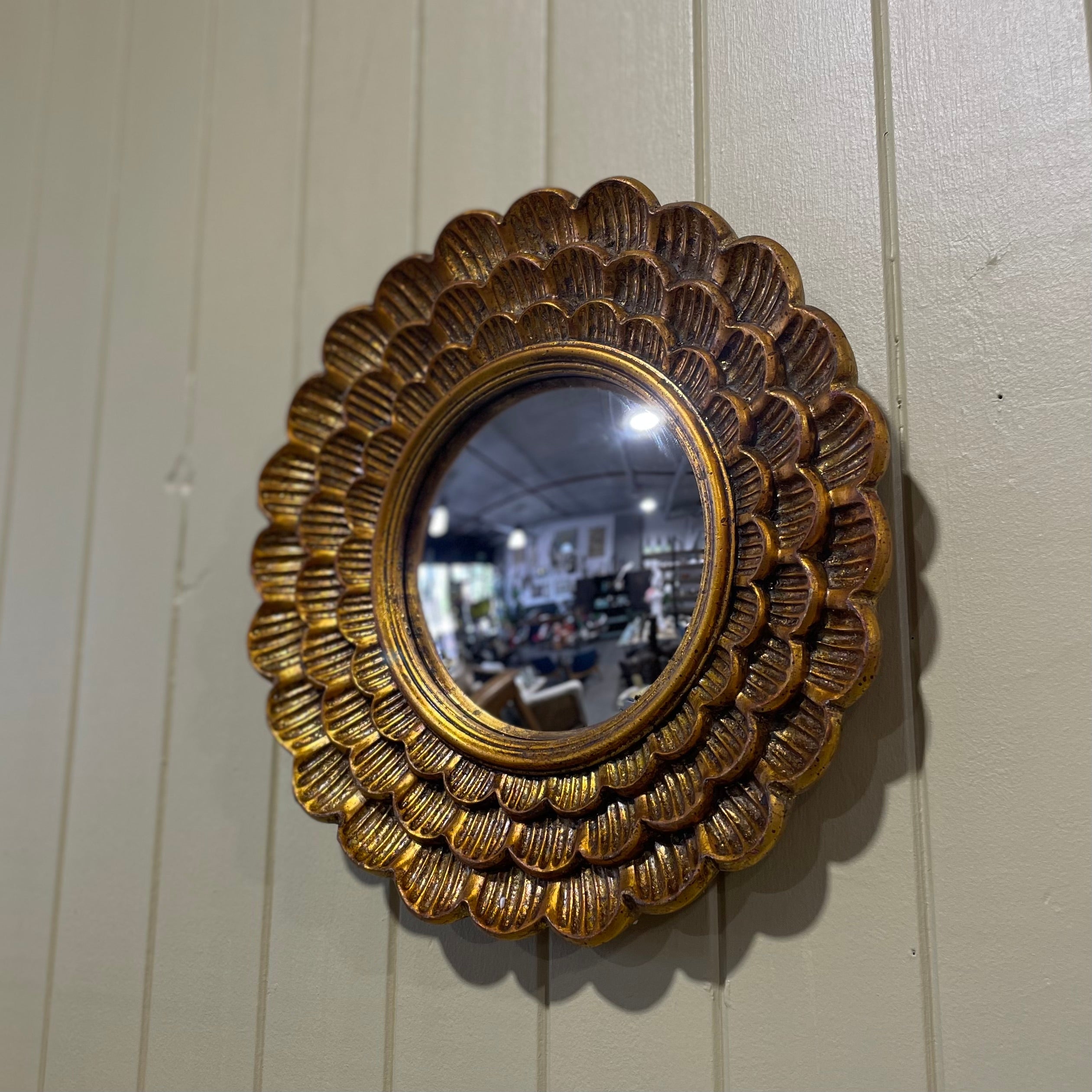 Golden Petal Mirror