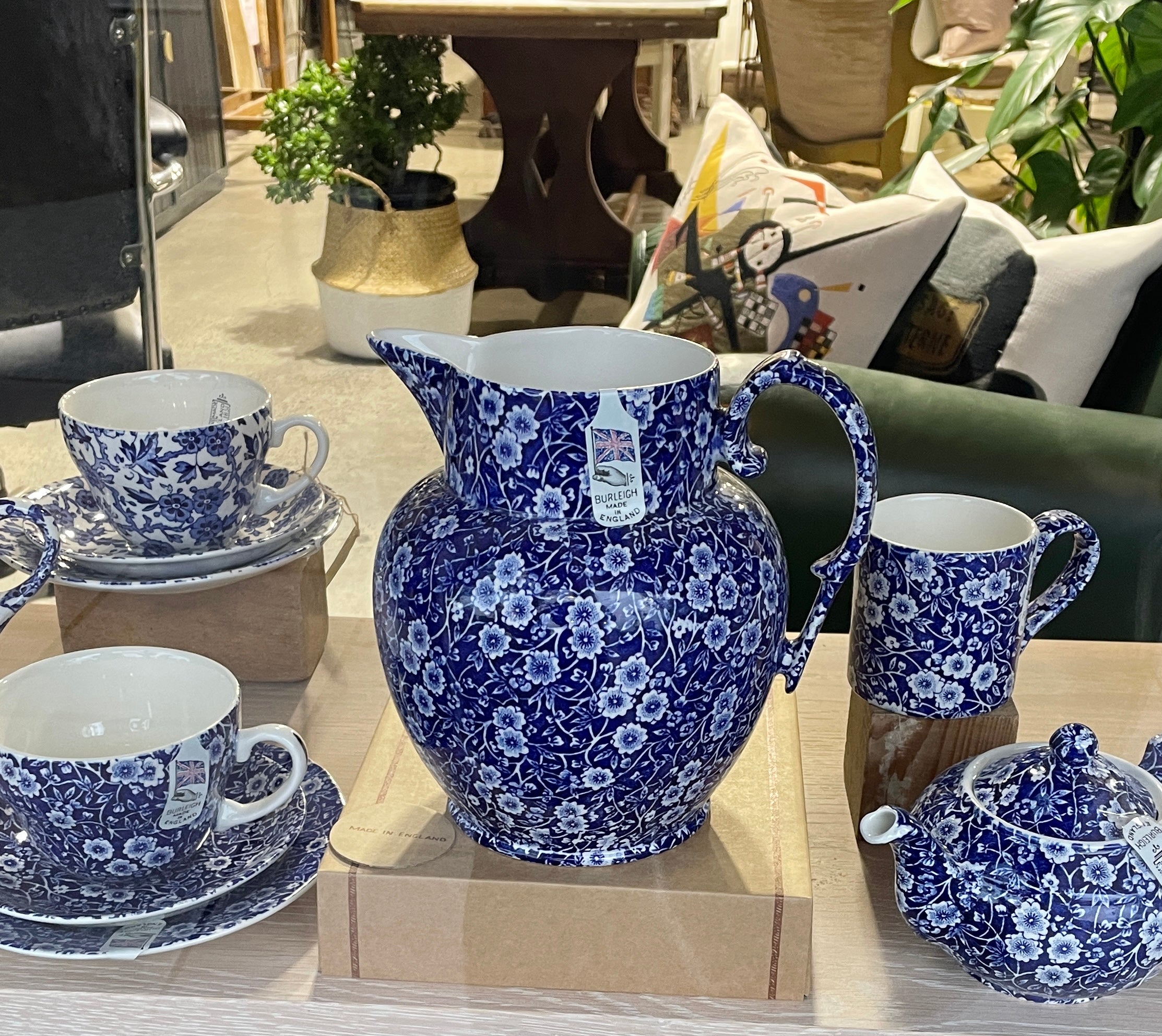 Burleigh UK Blue Calico - Teapot