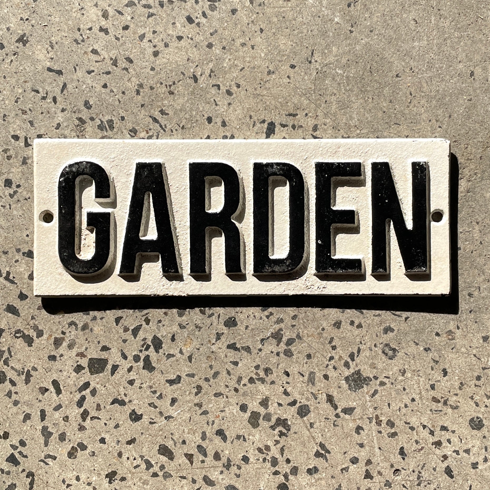 Rustic Cast Iron Garden sign