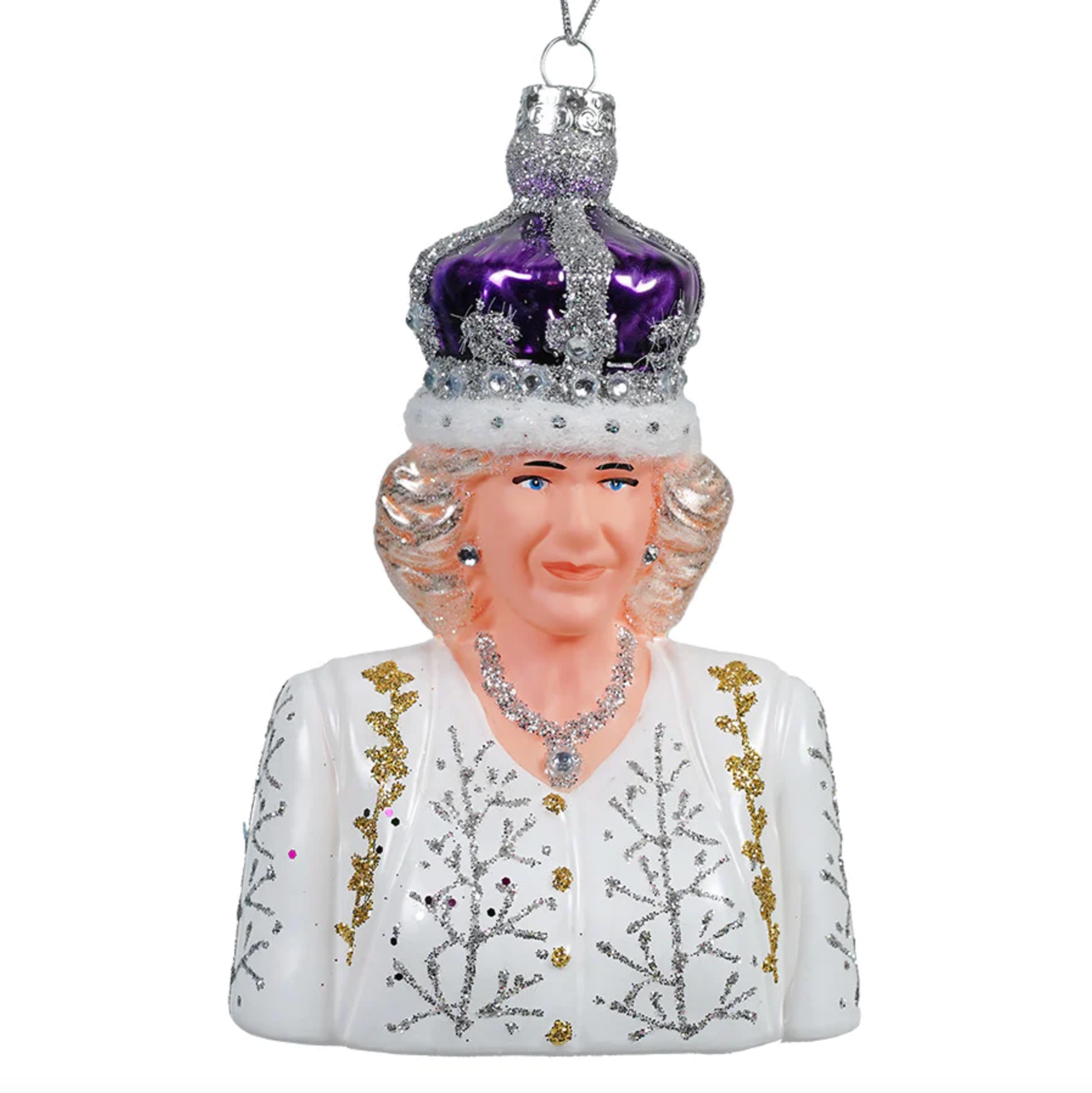 Mercury Glass Queen Camilla Ornament