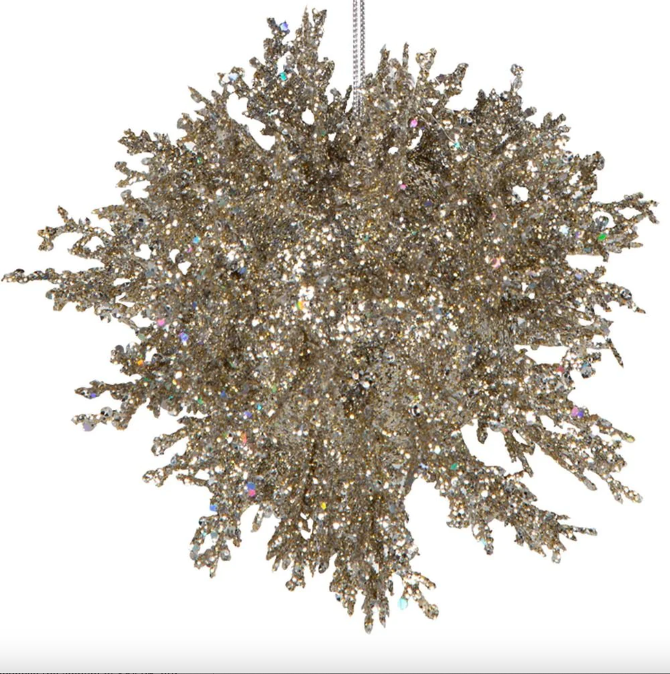 Glittered Coral Ornament