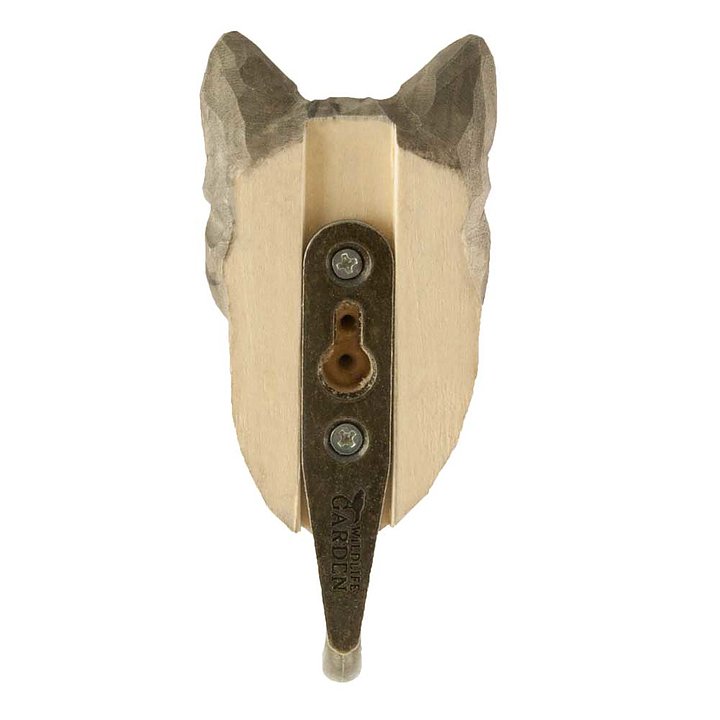 Hand Carved Wooden Wall Hook - House Cat