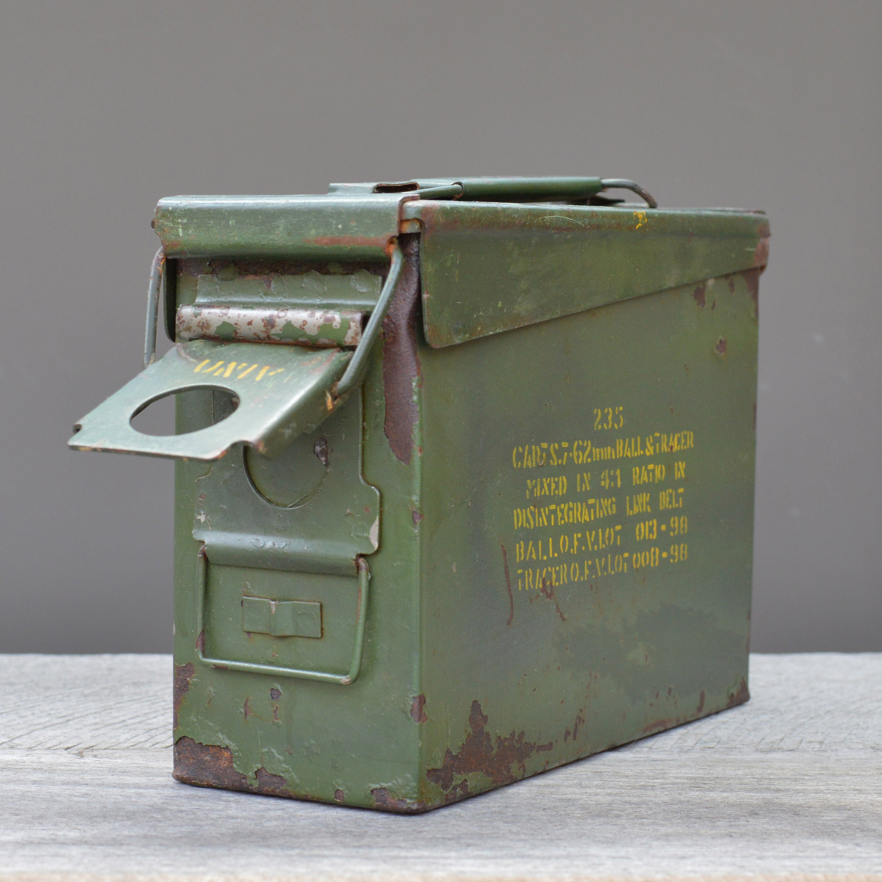 Vintage Army Green Ammunition Box
