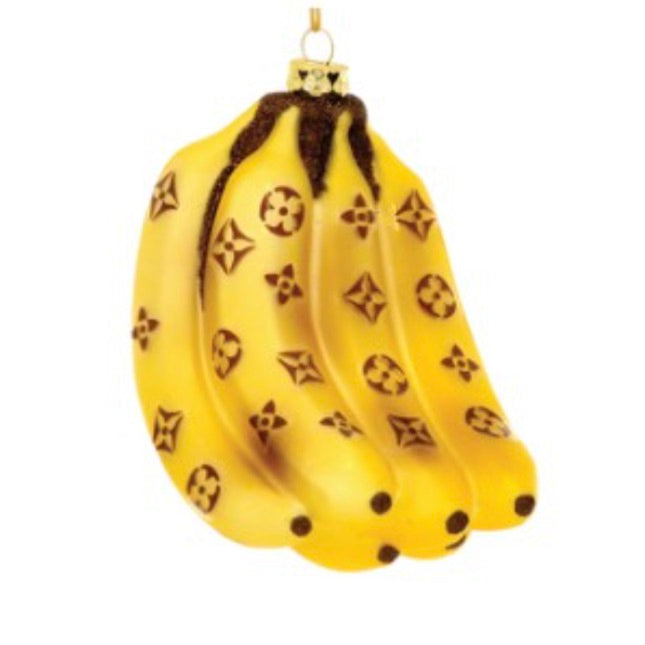 Iconic monogrammed banana holiday ornament - available at scouthouse.com.au