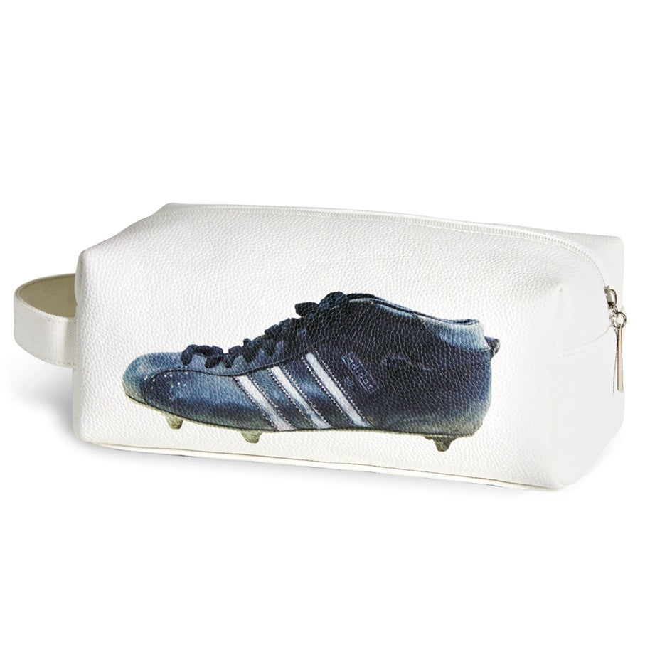 Football Boot Toiletry Bag in White