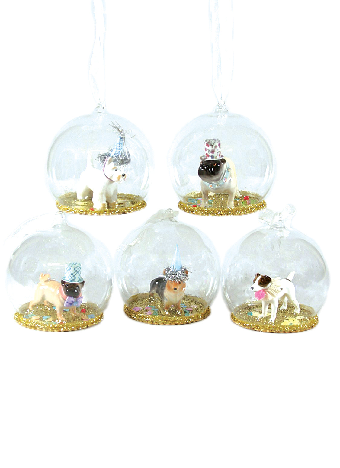 Pug Dog Globe Ornament