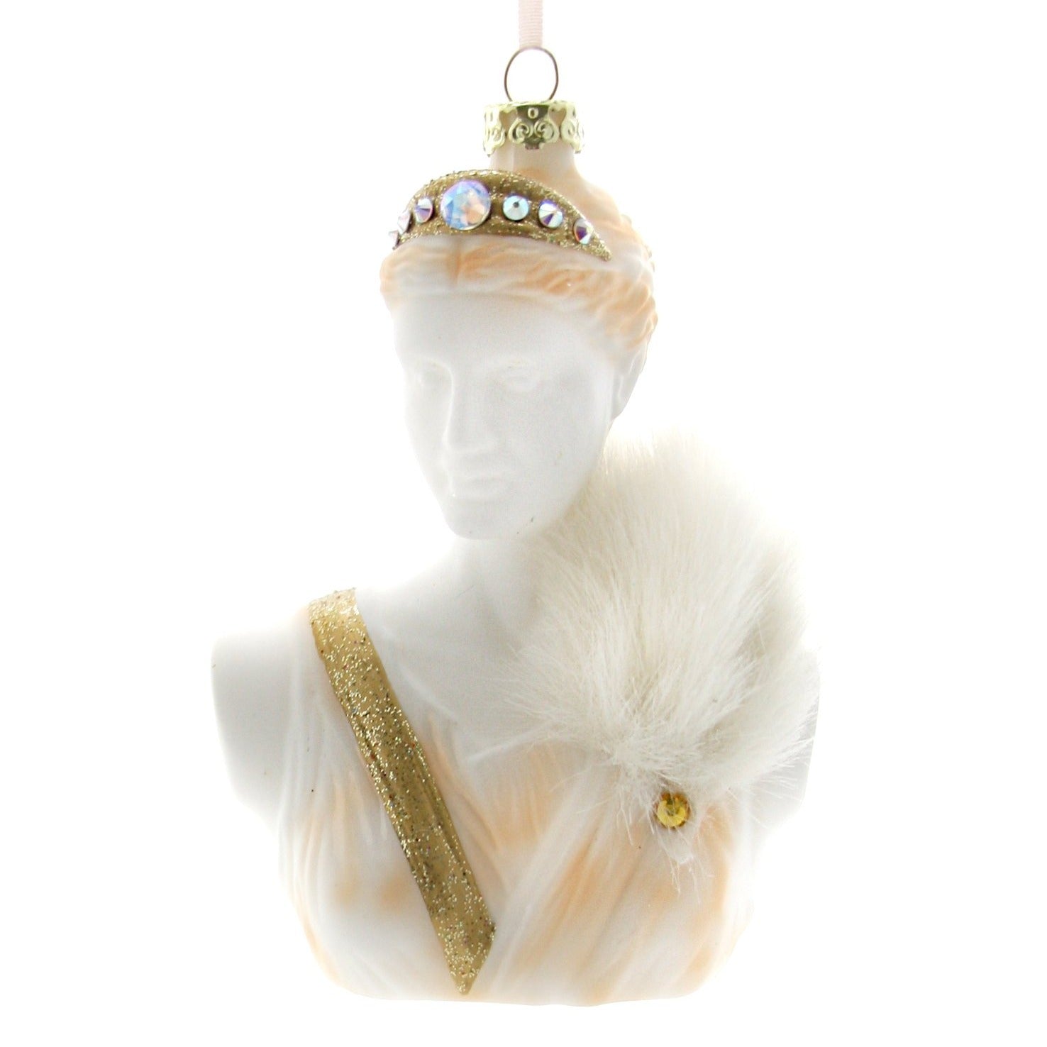 Glass holiday ornament of the goddess Artemis - available at scouthouse.com.au