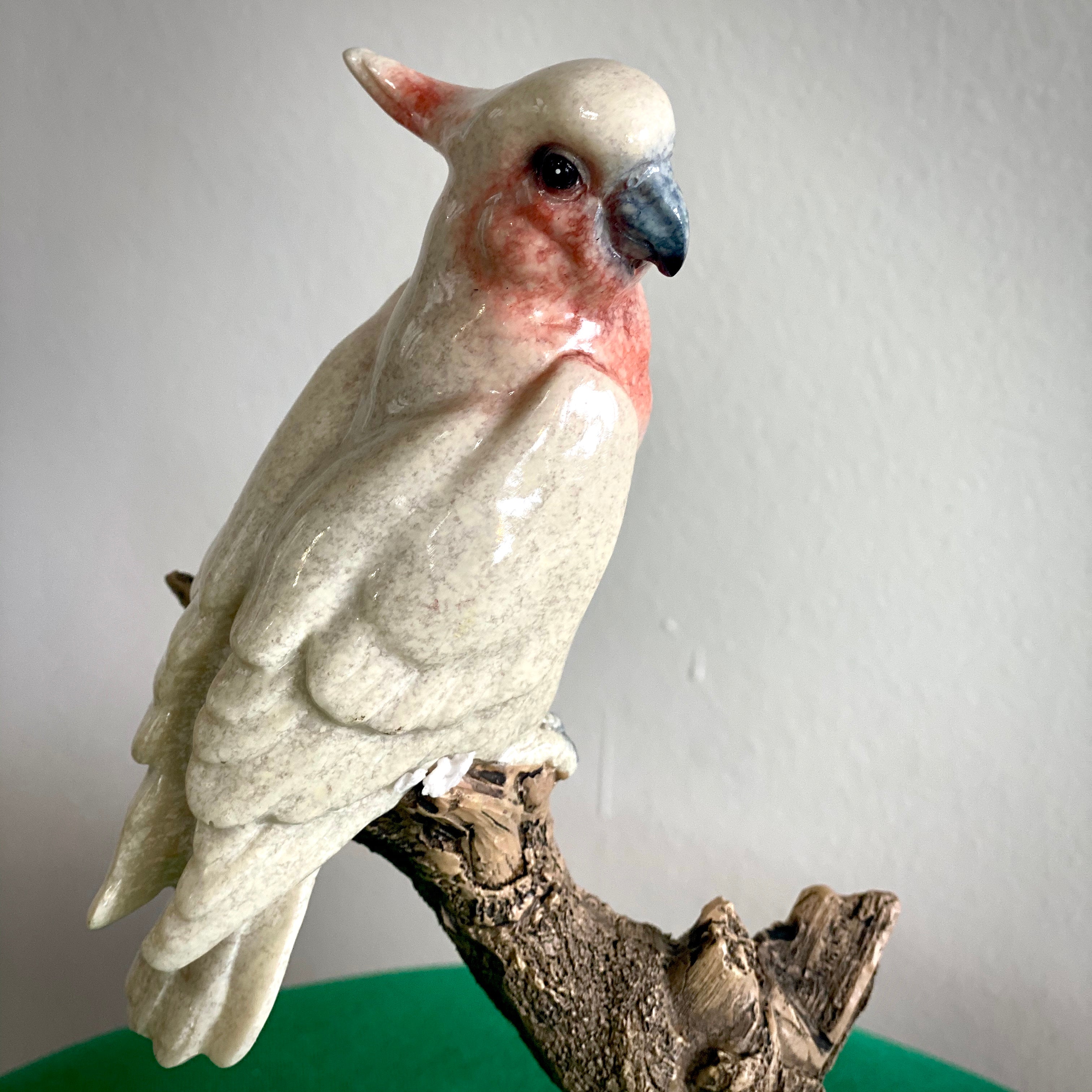 Major Mitchell Pink Cockatoo on Log