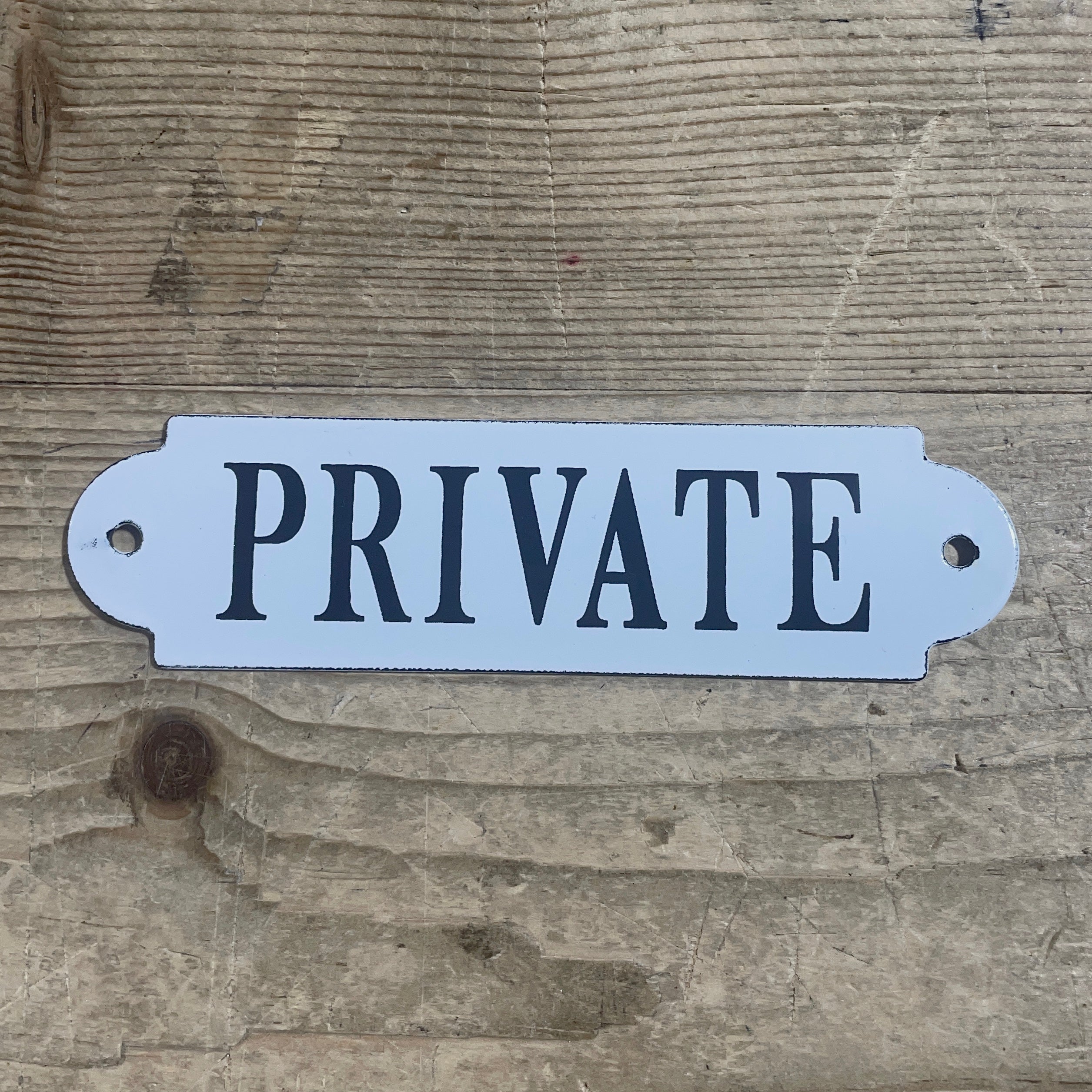 Enamel PRIVATE sign