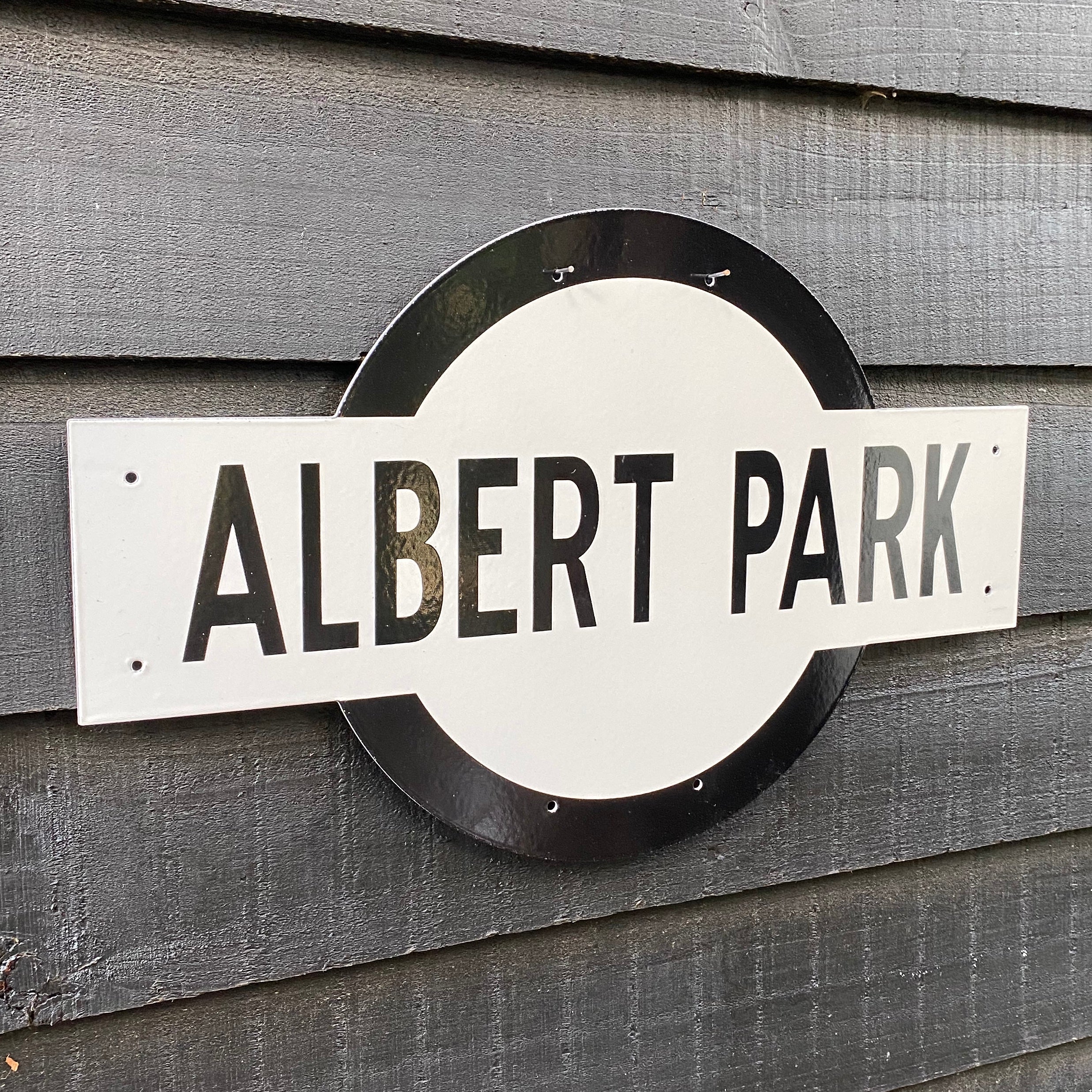 Albert Park Victorian Railways Enamel Sign
