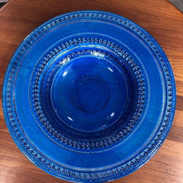 Bitossi Italy Ceramic Blue Centrepiece