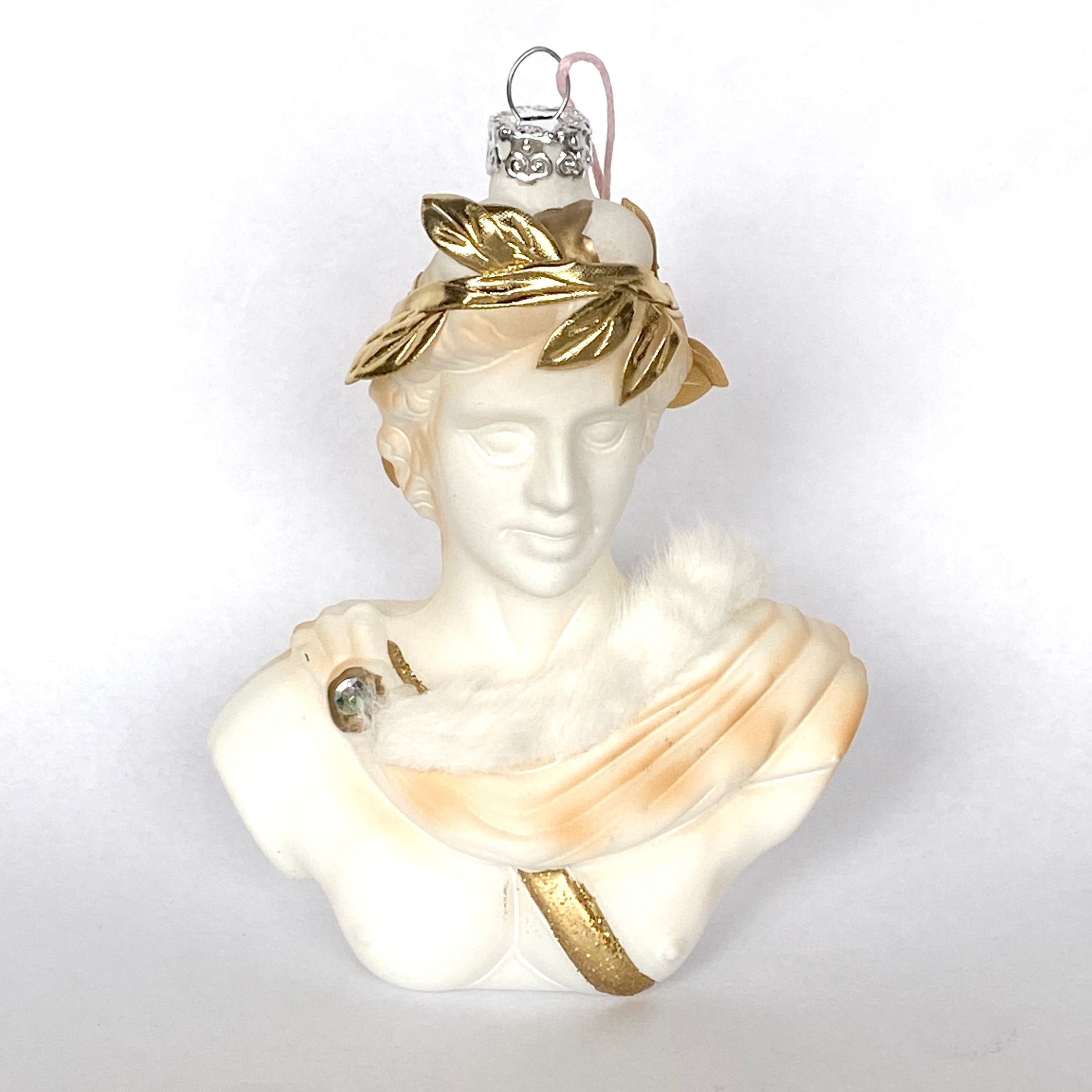 Glass ornament of the god Apollo - available at scouthouse.com.au