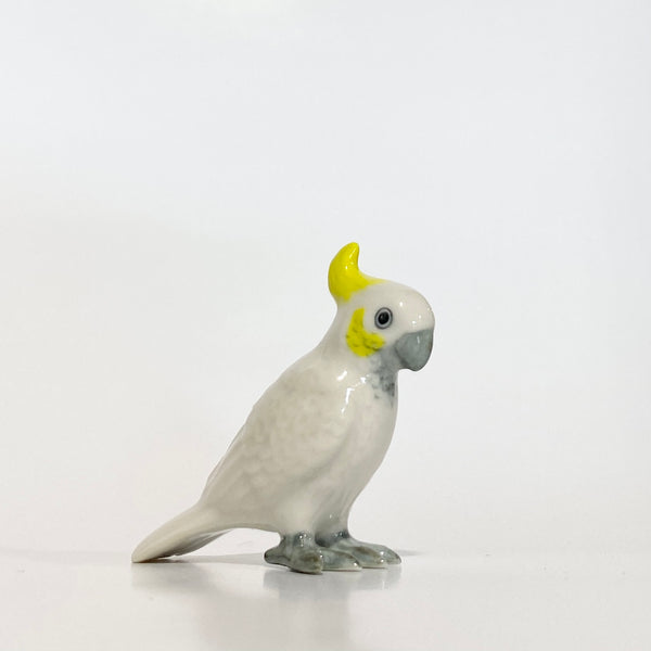 Ceramic Cockatoo Miniature Figurine