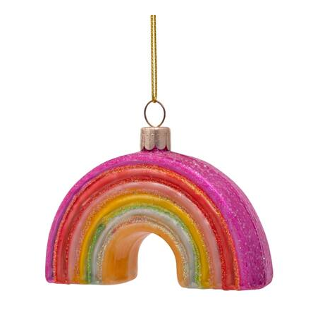 Mercury Glass Sparkling Rainbow Ornament