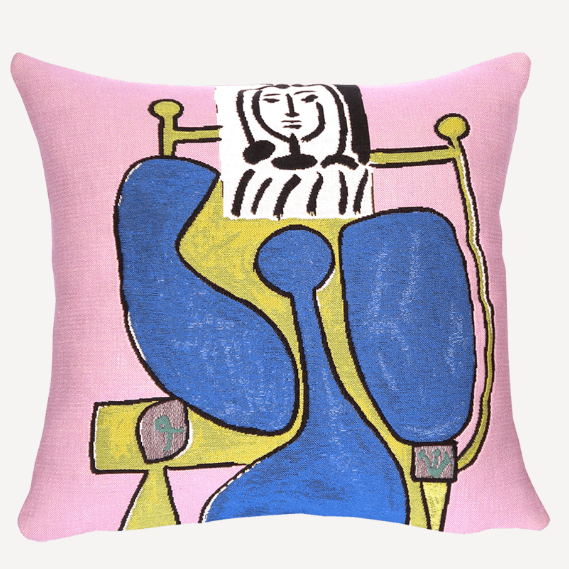 Pablo Picasso- Femme Assise a la Robe Bleue II - Cushion - 45 x 45