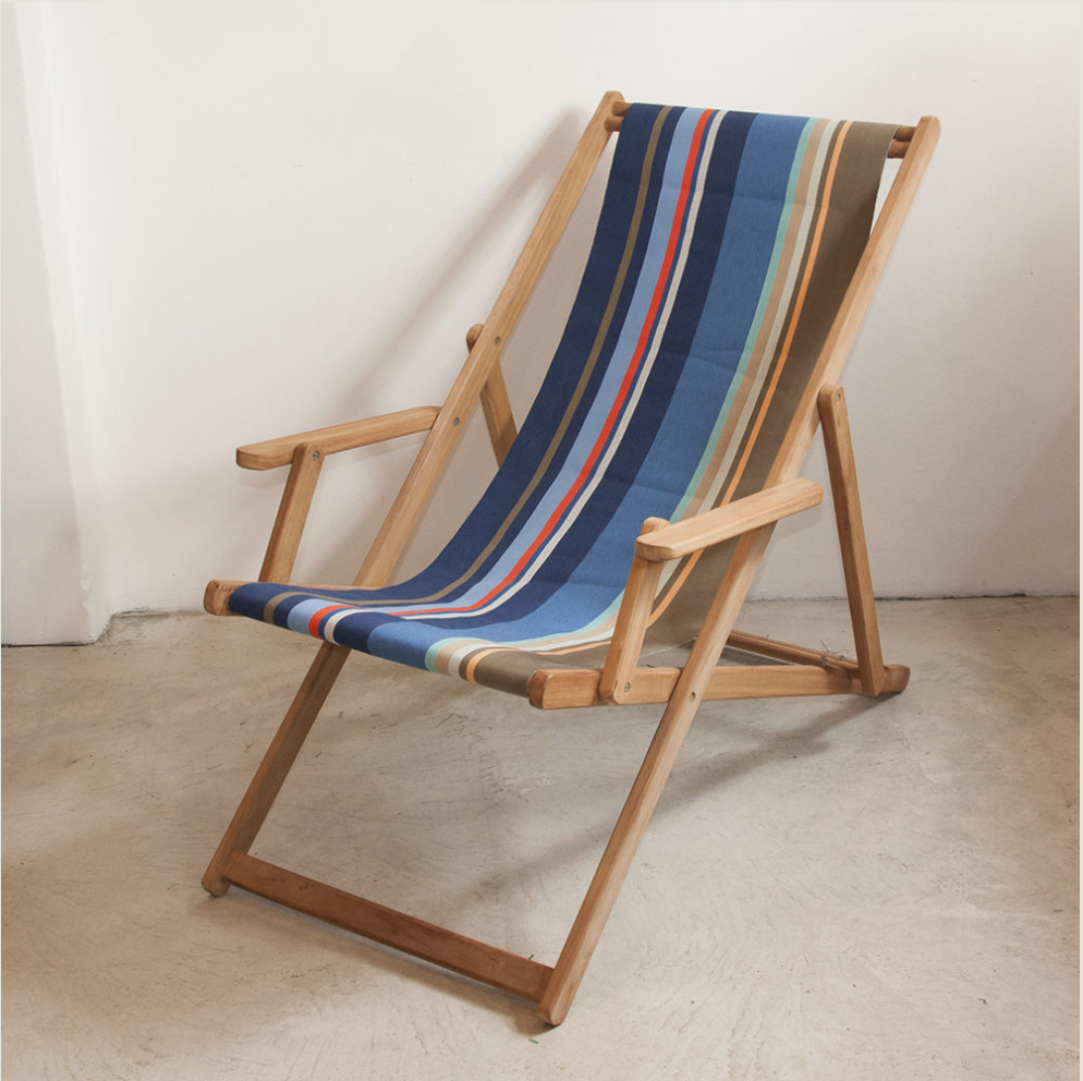 Deck Chair with Arms - Collioure Roy Cotton