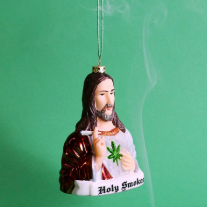 Holy Smokes Ornament - Mercury Glass