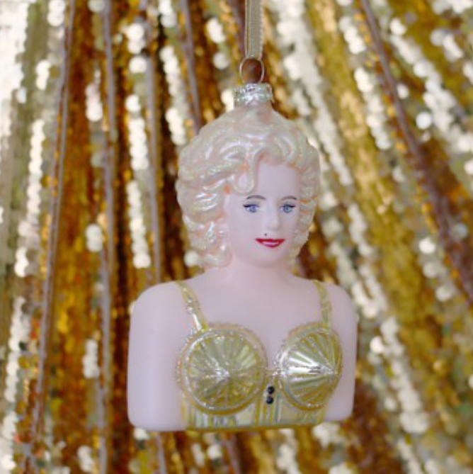 Madonna Ornament Formed in Mercury Glass