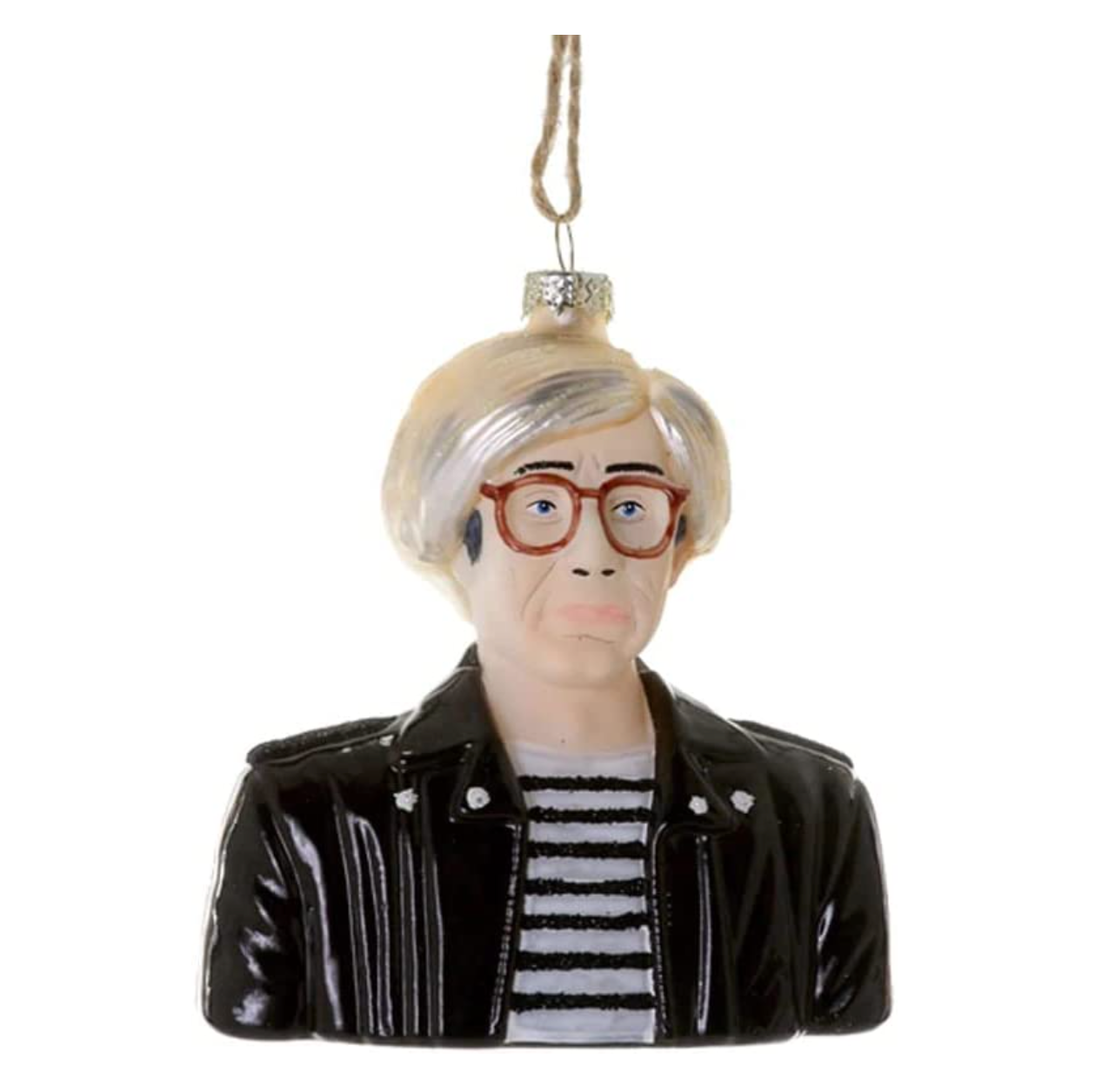 Holiday Ornament of artist Andy Warhol - available from Scout House.